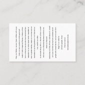 De Visite Carte Sainte Vierge Noire Rainbow (Dos)