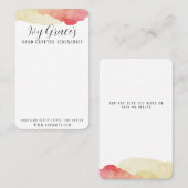 De Visite Carte Scrunchie artisanale (Devant / Derrière)