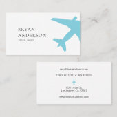 De Visite Carte Silhouette Clean Jet - Aspect aérien minimal (Devant / Derrière)