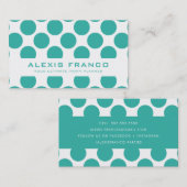 De Visite CARTE SIMPLE bold mignon pois jade vert (Devant / Derrière)