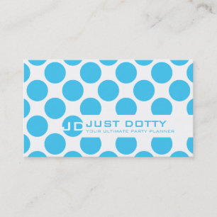 De Visite CARTE SIMPLE bold pois aqua bleu