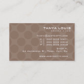 De Visite CARTE SIMPLE bold pois mocha brun (Dos)