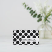 De Visite CARTE SIMPLE bold pois noir blanc (Debout devant)