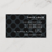 De Visite CARTE SIMPLE bold pois noir blanc (Dos)