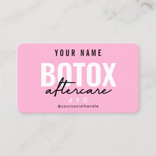 De Visite Carte simple Botox Botox (Devant)