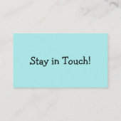 De Visite Carte simple, Décontractée, Turquoise "We've Moved (Dos)