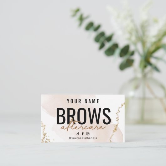 De Visite Carte simple Gold Brows (Debout devant)
