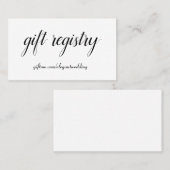 De Visite Carte simple Mariage noir et blanc (Devant / Derrière)