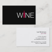 De Visite Carte simple Red Wine Business (Devant / Derrière)