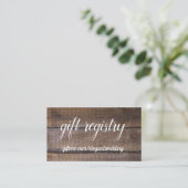 De Visite Carte simple Rustic Wood Mariage (Debout devant)