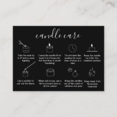 De Visite Carte Soy Candle Care Ajouter Votre Logo Simple Mi (Devant)