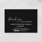 De Visite Carte Soy Candle Care Ajouter Votre Logo Simple Mi (Dos)