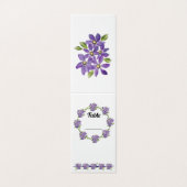 De Visite Carte Table Purple Daisy (Extérieur déplié)