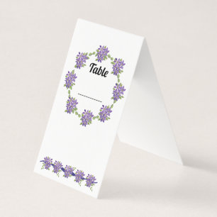 De Visite Carte Table Purple Daisy