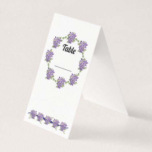 De Visite Carte Table Purple Daisy (Devant)