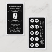 De Visite carte tampon mod café (Devant / Derrière)