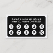 De Visite carte tampon mod café (Dos)