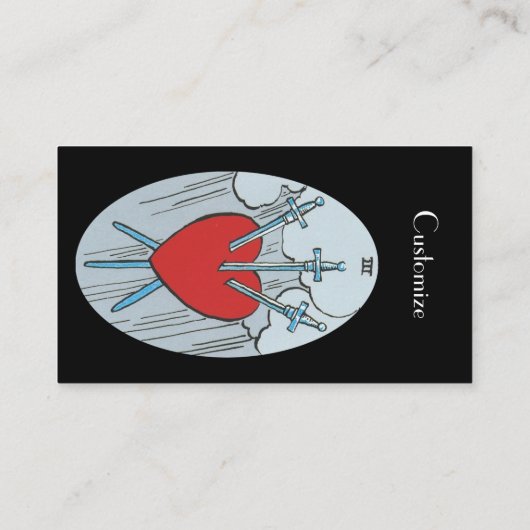 De Visite Carte Tarot 3 épées Thunder_Cove (Dos)
