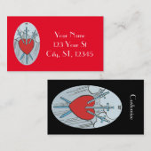 De Visite Carte Tarot 3 épées Thunder_Cove (Devant / Derrière)