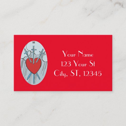 De Visite Carte Tarot 3 épées Thunder_Cove (Devant)