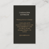 De Visite Carte Tarot Maquillage Cheveux Styliste Esthétique (Dos)