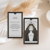 De Visite Carte Tarot Maquillage Coiffeur Monogram Gold Blac