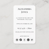 De Visite Carte Tarot Mystique noir blanc ciseaux Barber (Dos)