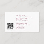 De Visite Carte Tarot Tech Nail Dusty rose (Dos)