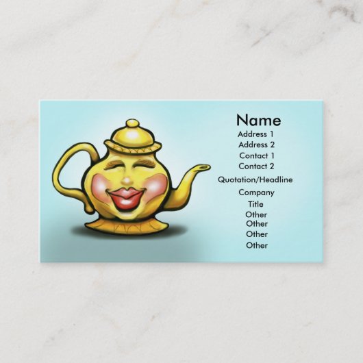 De Visite Carte Teapot (Devant)