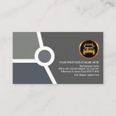 De Visite Carte topochrome gris Pilote logistique (Dos)