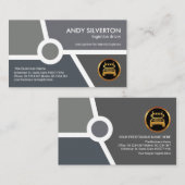 De Visite Carte topochrome gris Pilote logistique (Devant / Derrière)