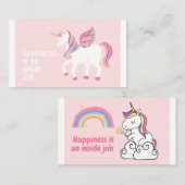 De Visite Carte Unicorne (Devant / Derrière)