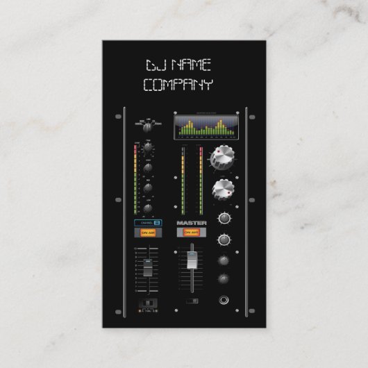 De Visite Carte unique d'industrie musicale du DJ (Devant)