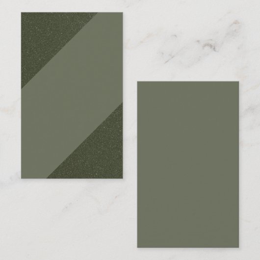 De Visite Carte Verte Diagonal Split - Personnalisable (Devant / Derrière)