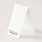 De Visite Carte Verticale Tente Avec Image Au Bas (Dos)