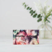 De Visite Carte vintage, fleurs (Debout devant)