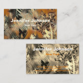 De Visite Carte vintage, fleurs (Devant / Derrière)