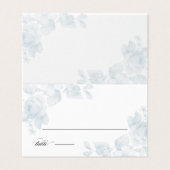 De Visite Carte vintage Floral Rose Place (Extérieur déplié)