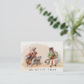 De Visite Carte vintage personnalisable mignonne d'art - (Debout devant)