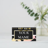 De Visite Carte vip noire avec or (Debout devant)