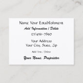 De Visite Carte VIP pour clients / clients par SRF (Dos)