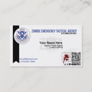 De Visite Carte ZETA du zombi ID/Business