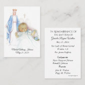 De Visite Catholique Baby Boy Baptismal Souvenir Carte Saint (Devant / Derrière)