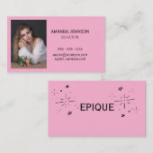 De Visite cette carte allie professionnalisme et touche (Devant / Derrière)