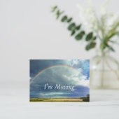 De Visite Changement d'adresse d'arc-en-ciel la carte (Debout devant)