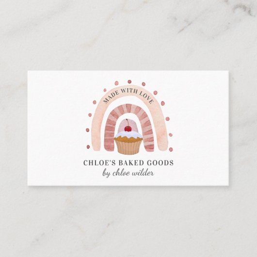 De Visite Chef pâtisserie boulangerie Rainbow Cupcake Carte  (Devant)
