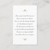 De Visite Cherry Blossoms Sympathy Carte photo (Dos)