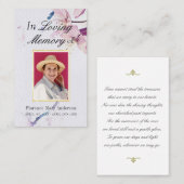 De Visite Cherry Blossoms Sympathy Carte photo (Devant / Derrière)