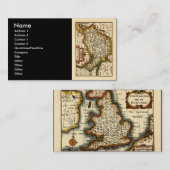 De Visite Cheshire (Chester) Comté Angleterre Carte Antiquai (Devant / Derrière)