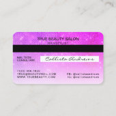 De Visite Chic Neon Magenta Sequin Parties scintillant Carte (Dos)